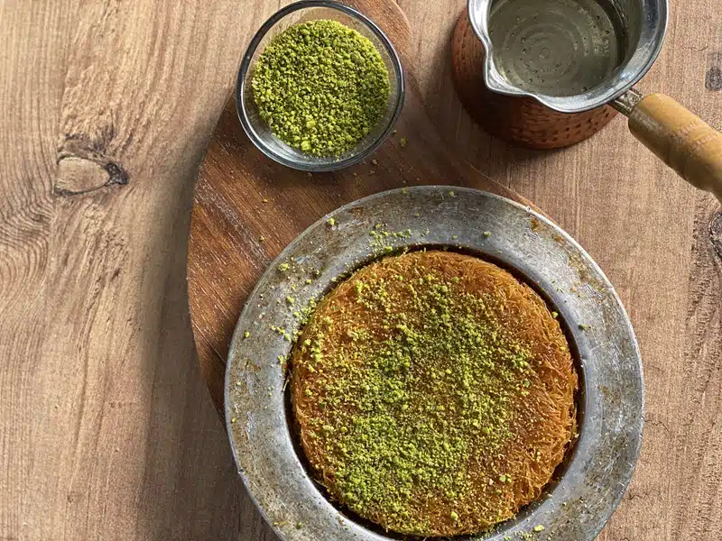 Künefe - Engelenhaar met speciale Künefe kaas en pistache